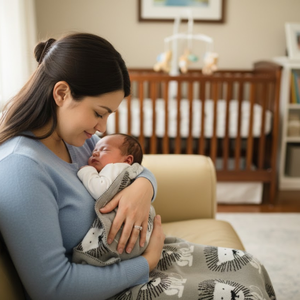 Manta Infantil de Punto Suave con Textura Cuadrada, Ecológica, 50% Algodón, 50% Microfibra, para las Cuatro Estaciones, Personalizable y Lavable a Máquina - Product Image 4