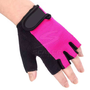 Breathable Half Finger Racing Cycling <b>Gloves</b> Leather/Neoprene Material for Unisex Comfort Non-Slip Grip Long Distance Training - Product Image 3