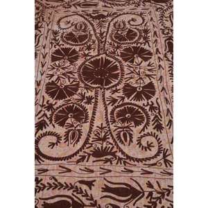 Bohemian Kantha Suzani Embroidered <b>Quilt</b> Handmade Vintage Cotton Floral Indian Bedspread <b>Throw</b> Blanket Eco-Friendly Washable - Product Image 1