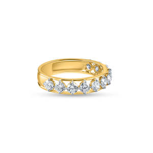 Anillo de Eternidad/Boda de Oro Amarillo de 14K con Diamante Cultivado en Laboratorio de 0.88 Ct, Certificado IGI, Joyería Elegante para Ocasiones Especiales - Product Image 3