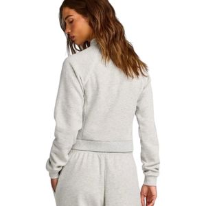 Women's Grey Long Sleeve Jacket High Neck Fitted Activewear Gym Workout Sports <b>Top</b> Slim Fit Athletic Jacket Custom OEM Apparel - Product Image 6