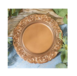 Wood Charger <b>Plate</b> Polished Copper Dinner Charger <b>Plate</b> 100% Pure Copper <b>Decorative</b> Copper Charging <b>Plate</b> - Product Image 4