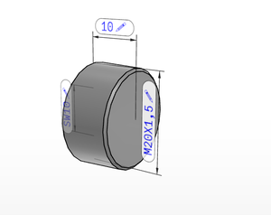 K1129 สกรูปลั๊ก DIN906 ไม่มีช่องระบายอากาศ, M20X1,5, SW=10, รูปแบบ: A, เหล็กชุบสังกะสี - Product Image 4