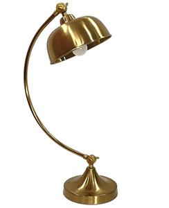 Modern Brass Table <b>Lamp</b> With Flexible Arm Dome Shade <b>Warm</b> White Light For Bedroom Decor - Product Image 2