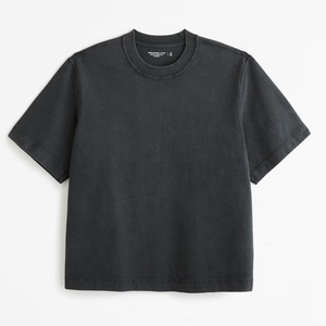 เสื้อยืดโอเวอร์ไซส์ผ้าคอตตอนหนานุ่ม 100% สไตล์สตรีทแวร์ คอกลม แต่งลายกราฟิกโลโก้ OEM ตามสั่ง - Product Image 4