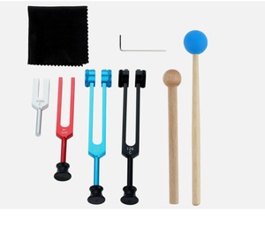 Juego de 4 diapasones para sanación de chakras, terapia de sonido por vibración, meditación. - Product Image 4