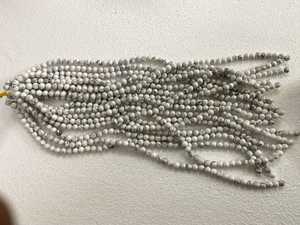 ลูกปัดหินฮาวไลท์สีขาวทรงกลม 8 มม. สำหรับทำสร้อยข้อมือ อุปกรณ์งานฝีมือเครื่องประดับ - Product Image 2