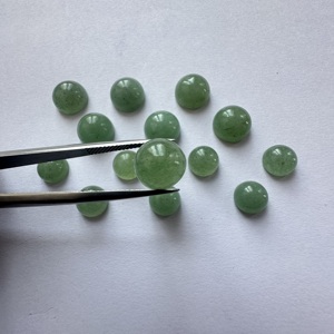 Pendentif en pierre d'aventurine verte ronde, cabochon, 6-25 mm, naturelle, 100 % authentique, qualité AAA, polie à la main. - Product Image 1