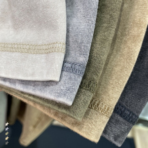 Camiseta de punto de manga corta con cuello redondo, efecto desgastado, lavado ácido, con relieve, de gran gramaje (230g), oversize, ecológica, con hombros caídos, ¡Gran Venta! - Product Image 3