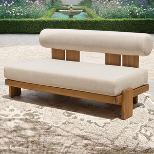 Modern Solid Teak Wood <b>Outdoor</b> Bench <b>Sofa</b> - Product Image 1