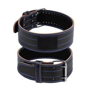 Adjustable Breathable 13mm Leather <b>Weight</b> Lifting <b>Belt</b> Professional Protection for Body Building Strength <b>Training</b> Unisex Buckle - Product Image 6
