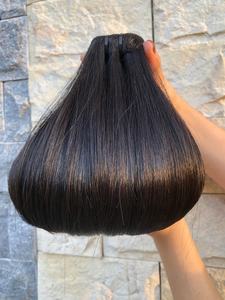 Venta al por Mayor Directa de Fábrica, Cabello Virgen Vietnamita Liso Natural en Paquetes, Trama Doble a Máquina, Cutícula Alineada, 10A 12A, con Clips y Cinta Adhesiva - Product Image 2