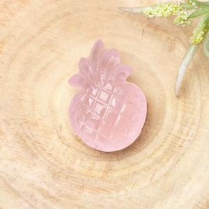 Natural Rose Quartz <b>Pineapple</b> Carved Gemstone Loose Drilled Pendant Stone For Jewelry Making Wholesale Bulk Crystal Carving 25mm - Product Image 5