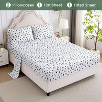 Ensemble de draps de lit pliés modernes personnalisés en tissu, polyester et coton de haute qualité, écologiques, 600 fils au pouce carré, pour la maison et la chambre à coucher
