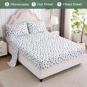 Ensemble de draps pliables modernes en tissu, polyester-coton de haute qualité, écologique, 600 fils, pour la maison et la chambre à coucher - Product Image 3