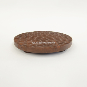 Natural Teak Wood Eco-Friendly <b>Tier</b> <b>Cake</b> <b>Stand</b> Handmade Artistic Carved Design Modern Art Antique Style for <b>Cake</b> Snack Display - Product Image 2