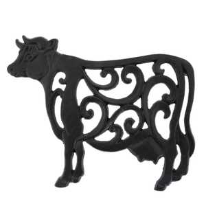Country Style Cast Iron Rooster <b>Trivet</b> Hollow Out Chicken Hot Pad Heat Resistant Metal Kitchen Counter Coaster Pot Stand - Product Image 3