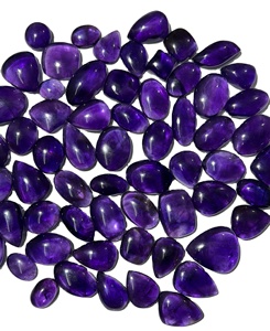 Cabujón de amatista Chevron Natural de grado AAA, piedra preciosa suelta, forma mixta, tamaño personalizado para diseño de joyería, suministro a granel al por mayor - Product Image 1