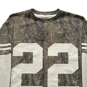 Camiseta de Manga Larga con Logotipo Personalizado, 100% Algodón, Corte Cuadrado, Impresión DTG, Estilo Vintage Lavado, Estampado de Jungla, Doble Capa - Product Image 3