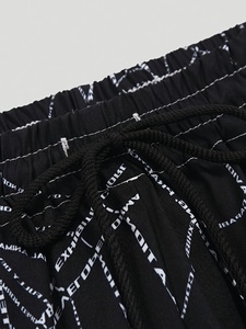 Shorts d'été pour hommes, coupe décontractée, tissu en coton/polyester, taille élastique, respirant, streetwear, shorts de plage - Product Image 4