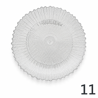Assiettes de présentation en verre transparentes de 13 pouces pour mariage, décoration de table, vaisselle de banquet et de fête - Vente en gros