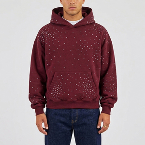 Oversized Fit Casual Wear Men <b>Rhinestone</b> Hoodie Best Selling Product Design Your Own <b>Rhinestone</b> <b>Hoodies</b> For Men - Product Image 1
