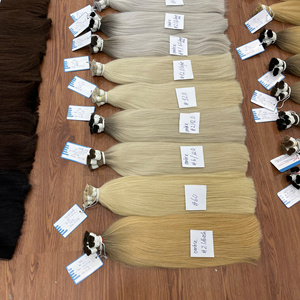 MEGA SOLDE Extensions de cheveux humains 100% vietnamiens, lisses comme des baguettes, en vrac, cheveux vierges bruts, grande quantité en stock, haute qualité, prix d'usine - Product Image 6