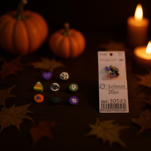 Ilan Abalorios Perline in Argilla Polimerica per Halloween 5x9mm 20pz - Product Image 3