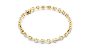 Pulsera Clásica de Oro Amarillo de 14K con Perlas de Imitación para Mujer, Regalo de Compromiso o Aniversario - Product Image 2