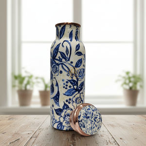 750ml Pure Copper Metal <b>Water</b> <b>Bottle</b> | High-Quality Enamel Printed Eco-Friendly Corrosion-Resistant Design for Wholesale Supply - Product Image 3