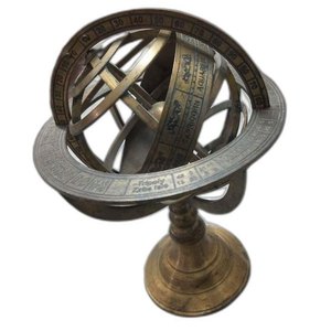 Indian Made Brass Armillary Globe with celestial rings With Centre Globe as Earth For The Display On <b>Desk</b> and office Wholesale - Product Image 3