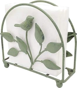 Porte-serviettes de luxe en feuille d'oiseau fait à la main dessus de table en métal classique élégant avec fonction suspendue porte-serviettes créatif - Product Image 1