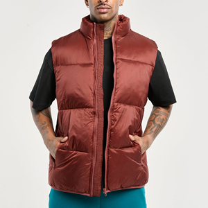 2026 Men Zipper Sleeveless Puffer Jacket Waistcoat Custom Logo <b>for</b> Men - Product Image 3