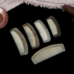 Peigne de poche en corne de buffle de qualité supérieure, fait main, pour le lissage des cheveux, la barbe et la moustache, accessoire de coiffure et de toilettage - Product Image 1