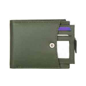 Portefeuille en cuir véritable noir de luxe fait main pour homme, portefeuille fin - Product Image 6