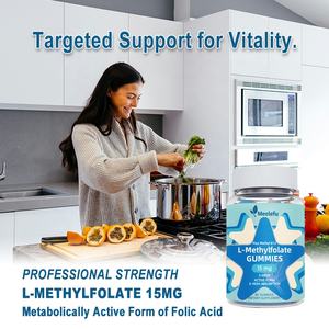 L-methylfolate Gummies kustom dengan Methyl B12, Folate 5-MTHF suplemen untuk suasana hati, kesehatan otak, kognisi & kekebalan, - Product Image 4
