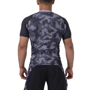 Custom Short Sleeve Rashguard Surf MMA BJJ Jiu Jitsu Design Your Own Logo Compression Shirt Sublimated Martial Arts Wear High - Product Image 2