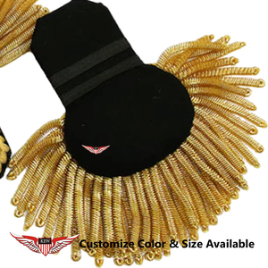 Epaulettes Bordadas en Oro KEW, Estilo Vintage de Lujo, Accesorios de Vestir Ecológicos, Tamaño/Color Personalizables, Hilo Metálico - Product Image 2