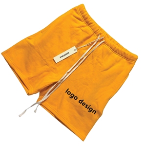 Shorts de sport décontractés pour hommes en coton épais 280 g/m² avec logo personnalisé, respirants – Grande Vente - Product Image 5