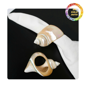 Porte-serviettes moderne de luxe en coquillage naturel, écologique et durable, support en forme de coquille de conque pour décoration nautique de salle de bain et de maison - Product Image 2
