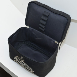 Custom Boot <b>Stitch</b> Makeup Bag Luxurious Suede Leather Toiletry Bag for Women Bridesmaid <b>Make</b> <b>up</b> Bags Cosmetic Pouch with Zipper - Product Image 6