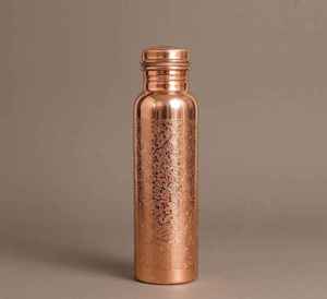 Handcrafted 100% Pure <b>Copper</b> <b>Bottle</b> Full Engraved Embossed With Lid for Direct <b>Drinking</b> Water Drinkware for Adults for Camping - Product Image 4