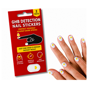 Pegatinas de un solo uso para detección de drogas GHB para salidas nocturnas y eventos / Pegatinas de uñas de alta calidad y precisión para detección de GHB, exportador - Product Image 1