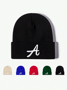 Gorros de Punto Cálidos de Invierno Unisex al por Mayor, 100% Lana Acrílica, Estilo de Imagen Bordada en 3D, Gorras Deportivas para Adultos para Actividades al Aire Libre - Product Image 3