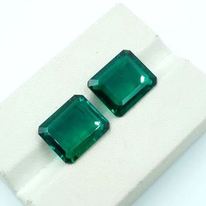 HAYAAT GEMS Rajasthan Natural Emerald Gemstone Pair Green <b>Cushion</b> Cut 8.20ct (12x10mm) (2 Pcs ) for Jewelry Making - Product Image 3