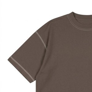 High Demanding <b>Brown</b> <b>Men</b>’s Drop Shoulder <b>T</b>-<b>Shirt</b> Oversized Cotton Casual Streetwear Custom Logo Tee For Summer <b>Men</b> Short Sleeves - Product Image 6