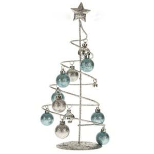 Ensemble de 2 supports de présentation de Noël pour la maison, design attrayant, très vendus, éclairage LED, finition métal noir et or - Product Image 4