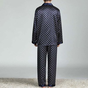 Mens Nightgown Casual Custom Printed <b>Suit</b> Satin <b>Pajamas</b> night sleeping <b>suit</b> custom sublimation Soft Cozy Satin Sleeping <b>Suit</b> - Product Image 6