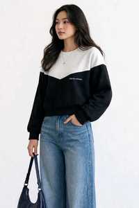 Sudadera Unisex Oneten con Bloques de Color, Cuello Redondo, Corte Holgado Informal, 100% Poliéster, Estampada, Servicio OEM de Primavera - Product Image 6