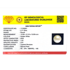 Certified Natural Loose Pearl-13.55 Carat Fine Gemstone for Jewelry - Product Image 3